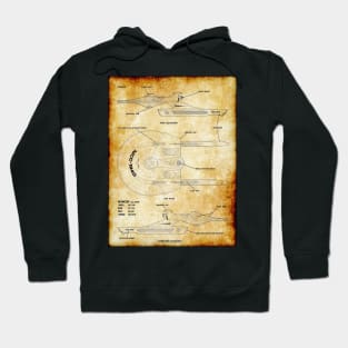 Parchment Showing U.S.S Knox Star Ship Hoodie